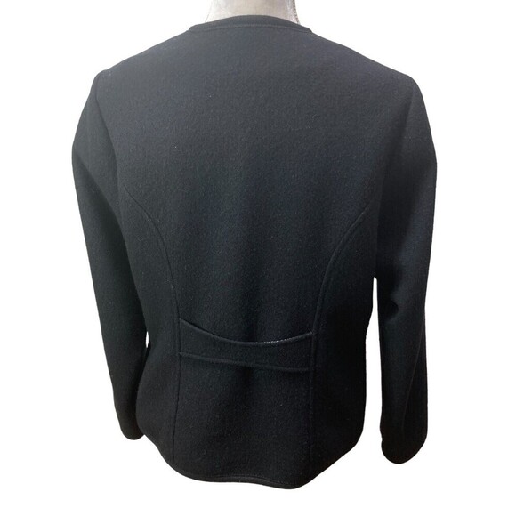 Womens Tirol Austria Jacket Trachten Loden Walk  100% Wool Black‎ Linded Size L - Picture 6 of 11